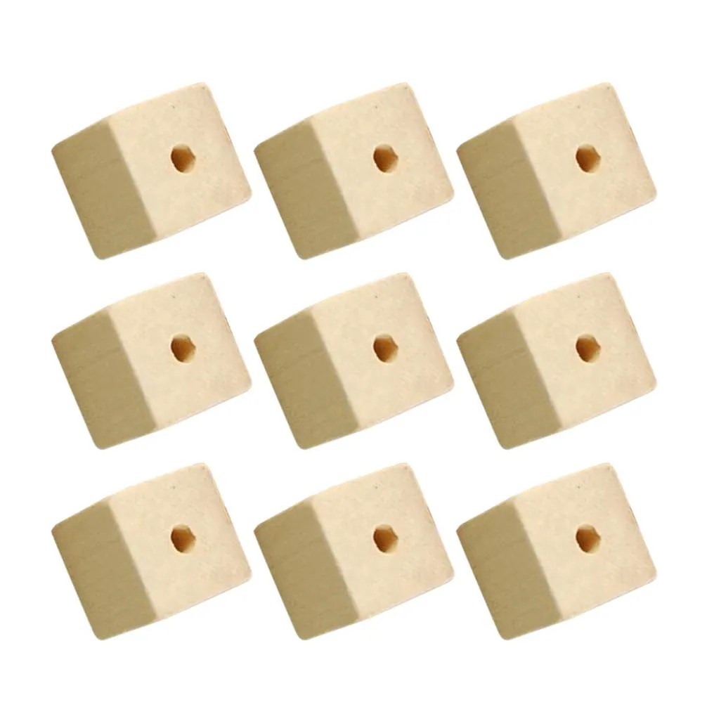 100pcs Wooden Square Beads Natural Blank Wood Cubes with Holes for Jewelry Necklace Creations, Crafts and DIY Projects（12 * 12MM）