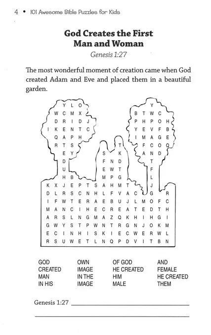 101 Awesome Bible Puzzles for Kids