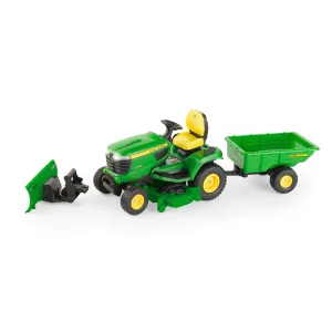 1:16 John Deere X758 Lawn Mower Tractor With Accessories Toy