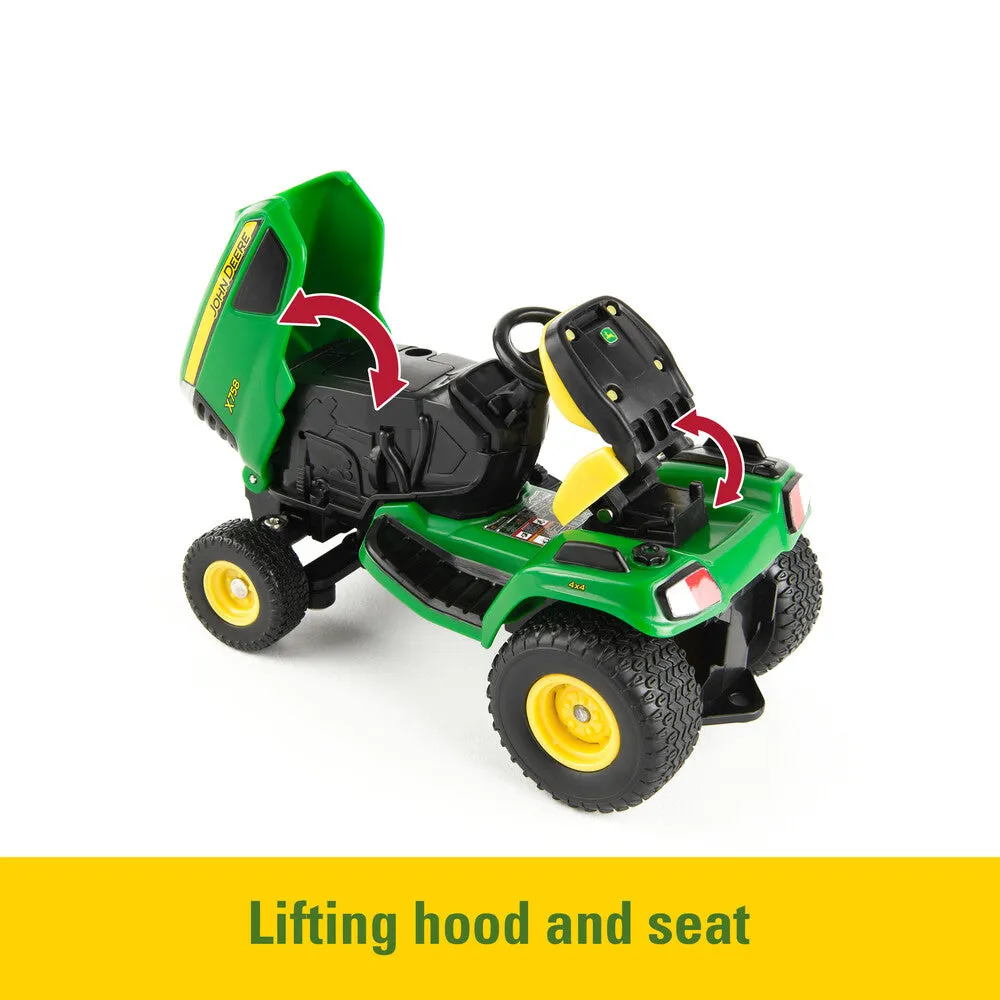 1:16 John Deere X758 Lawn Mower Tractor With Accessories Toy