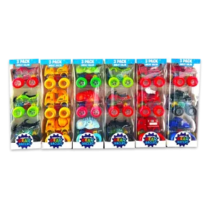 3 pack Light Up Gear Racers Cars