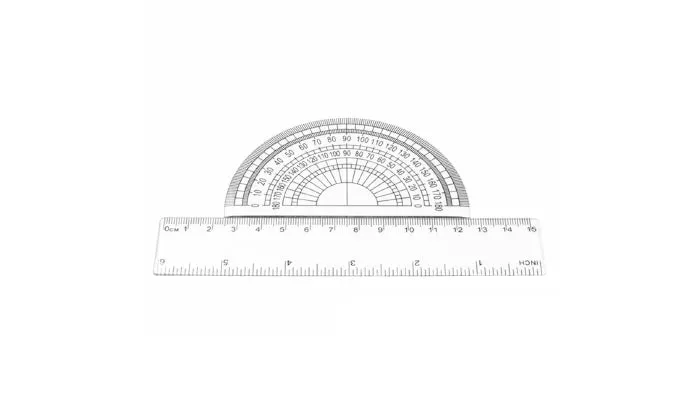 4 Pieces Clear Plastic Math Geometry Tool