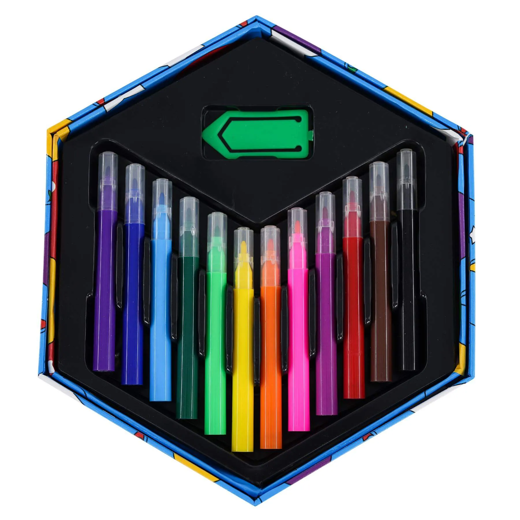 52 PCS Craft Art Artists Set Hexagonal Box