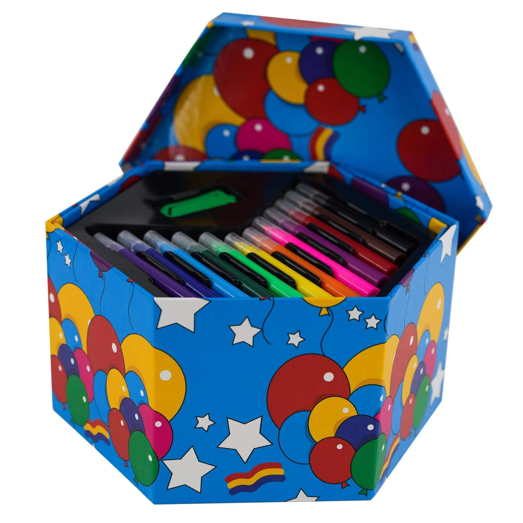 52 PCS Craft Art Artists Set Hexagonal Box
