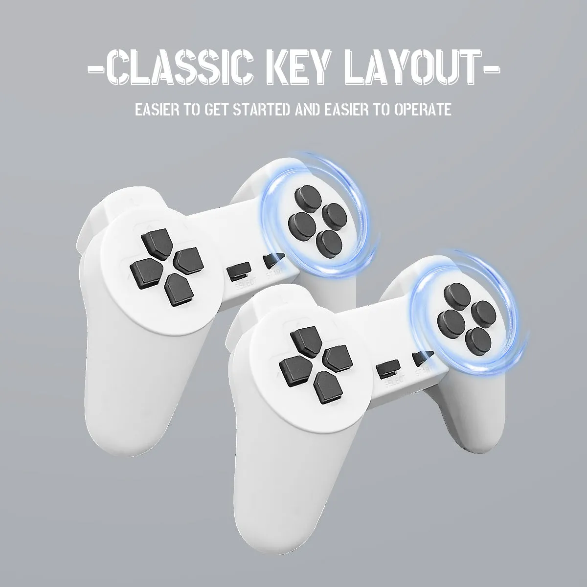 8-Bit Game Console With 2 Wireless Controllers NX-85