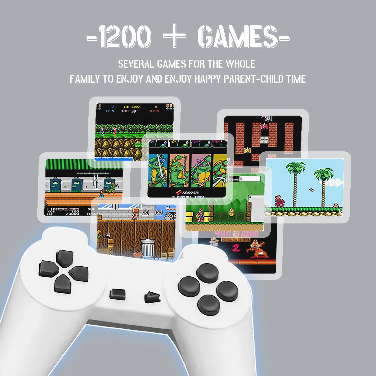 8-Bit Game Console With 2 Wireless Controllers NX-85