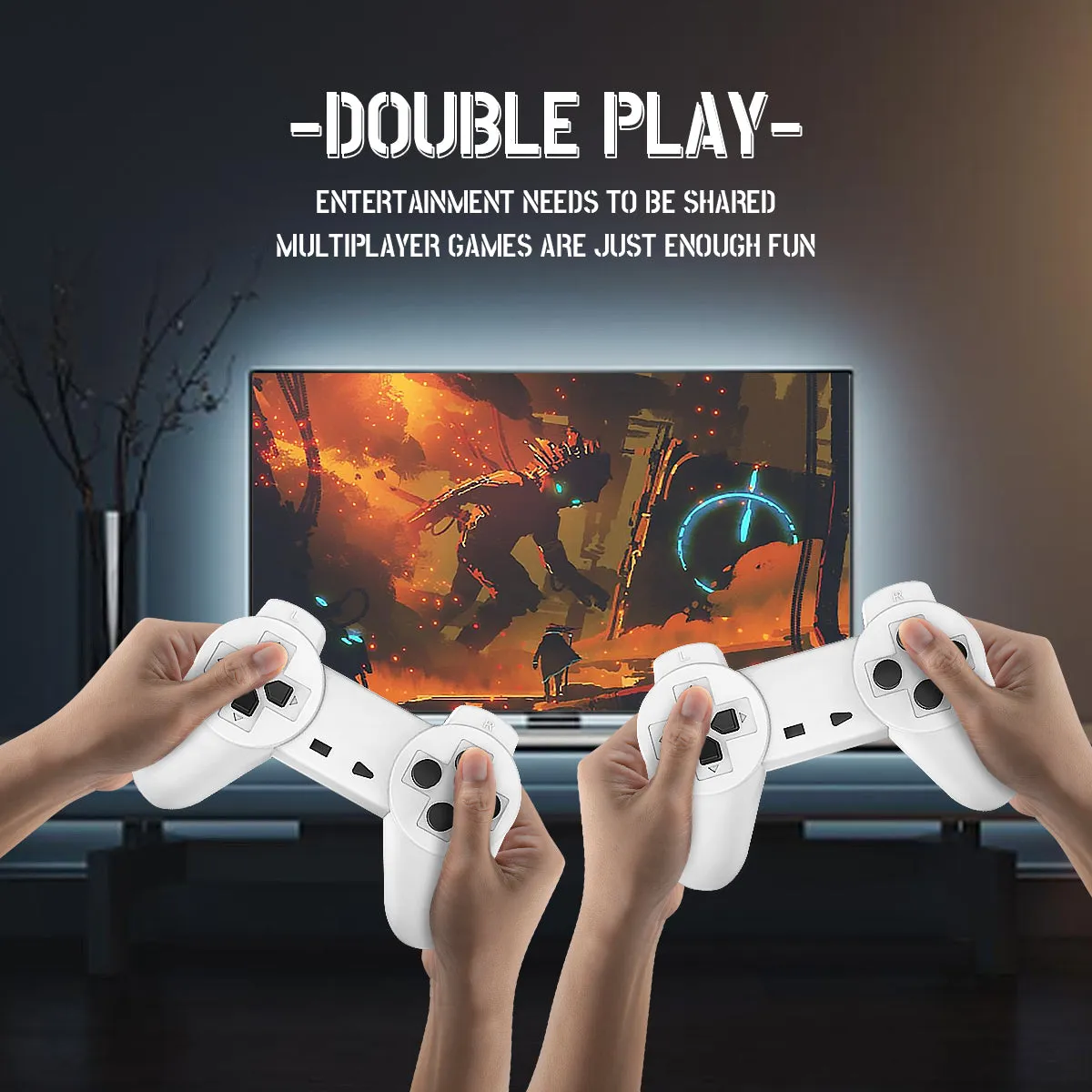 8-Bit Game Console With 2 Wireless Controllers NX-85