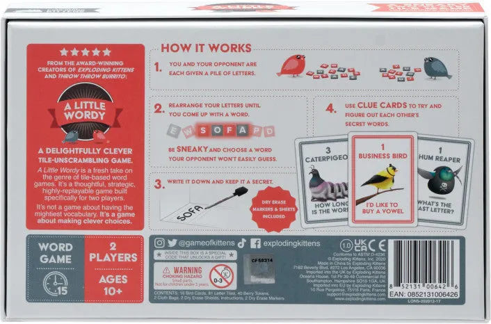 A Little Wordy (By Exploding Kittens) - Board Game