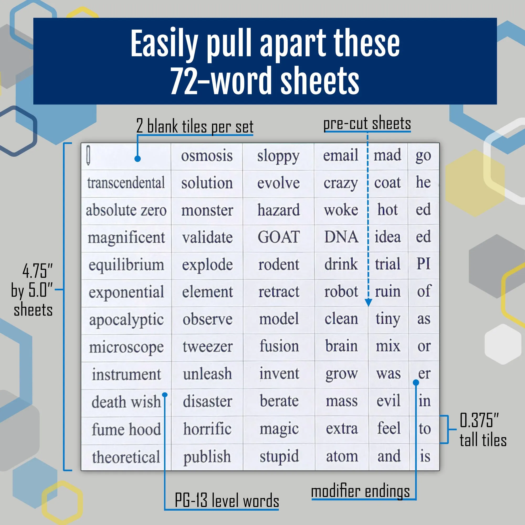 Academia Word Magnets