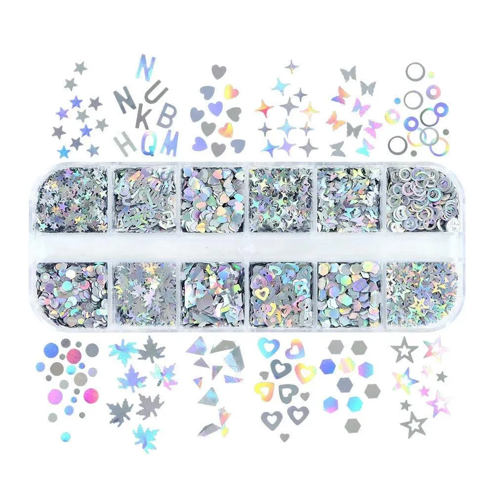 Alphabet Resin Sequins Kit: Sparkling Holographic Jewelry Making & Art