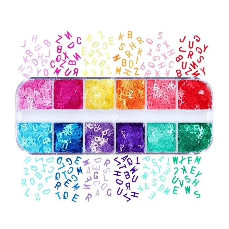 Alphabet Resin Sequins Kit: Sparkling Holographic Jewelry Making & Art