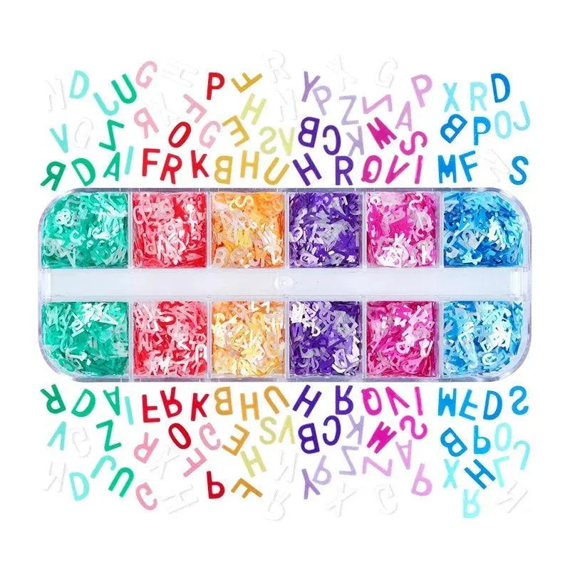 Alphabet Resin Sequins Kit: Sparkling Holographic Jewelry Making & Art