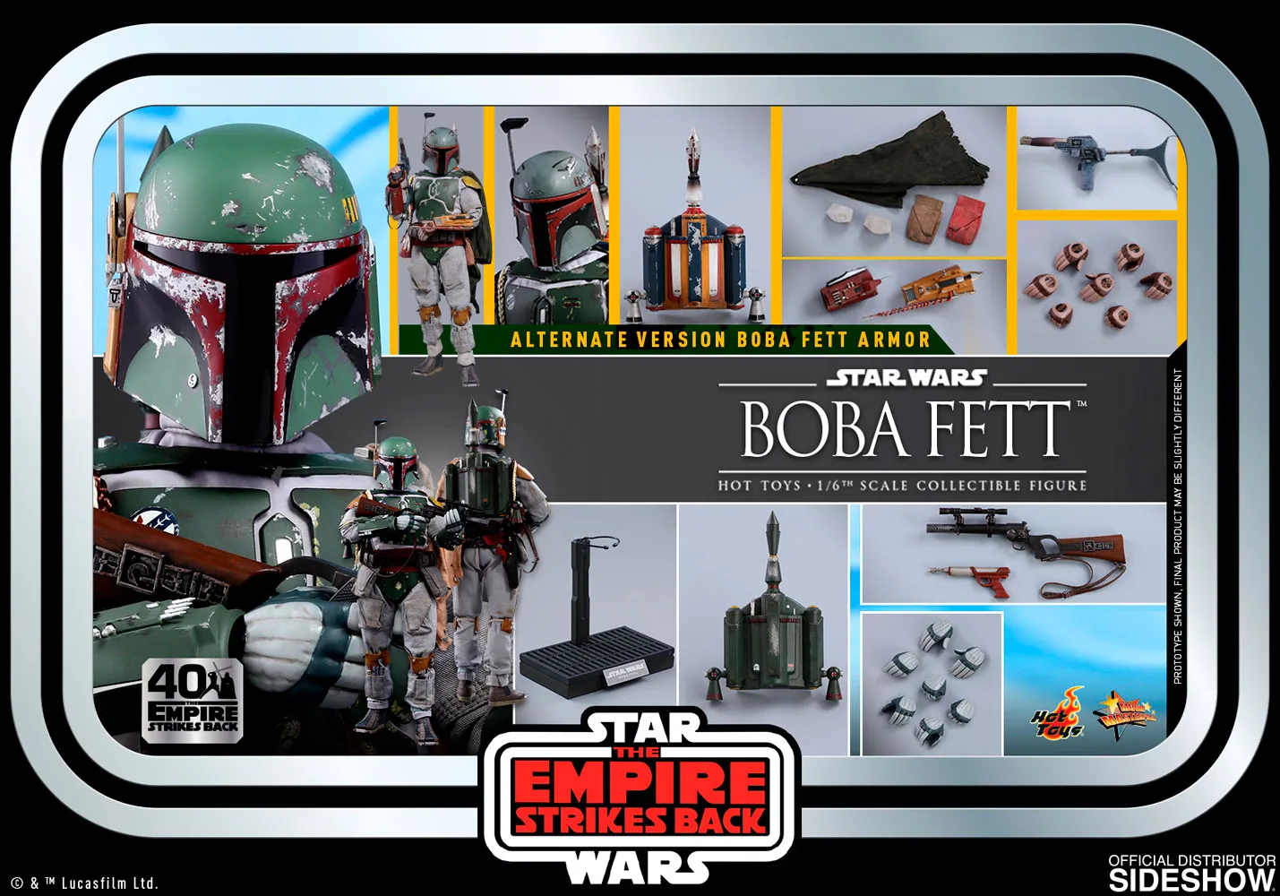 Boba Fett Star Wars Empire Strikes Back 40th Anniversary Sixth Scale Figure