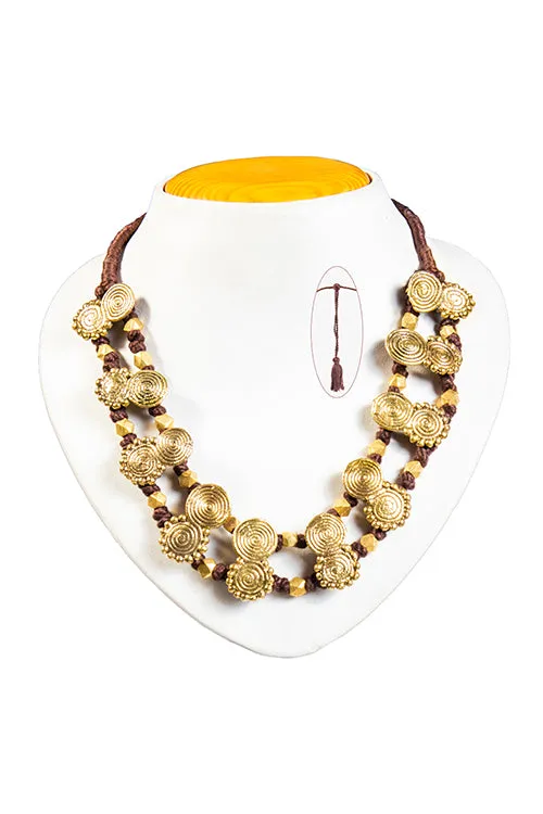 Brass Thread Choker Necklace D84
