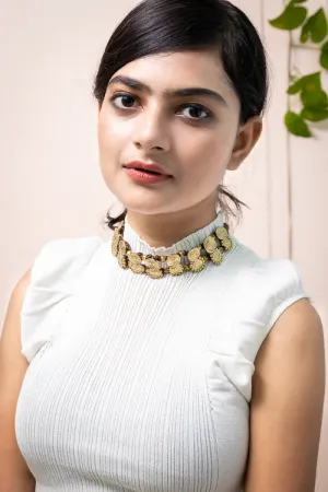 Brass Thread Choker Necklace D84