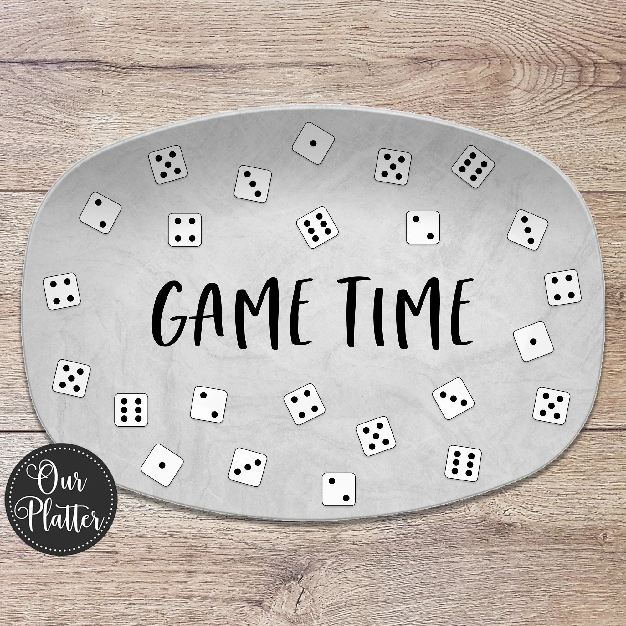 Bunco Night Dice Custom Personalized Platter