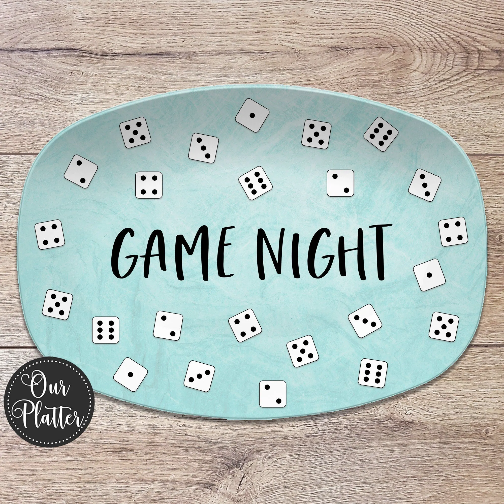 Bunco Night Dice Custom Personalized Platter
