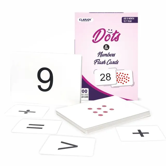 Clapjoy Fun With Dots & Numbers Flashcards For 6  Months Babies