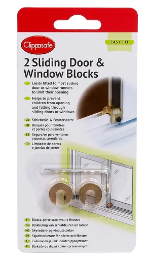 Clippasafe Sliding Door & Window Blocks Pack of Two