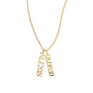 Custom 2 Pendant Drop Necklace