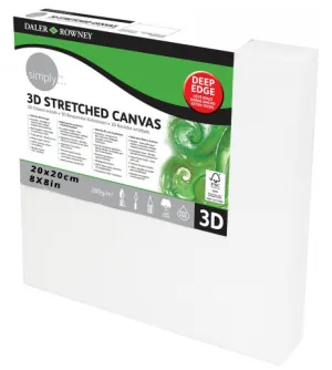 Daler Rowney 3D Stretched Canvas 20*20cm/8*8"