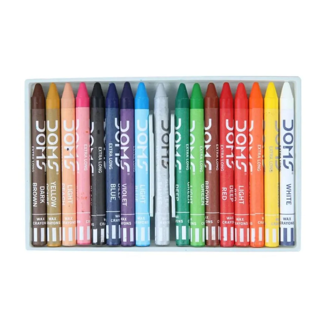 Doms Extra Long Crayons - 16 Shades ( Pack Of 1 )