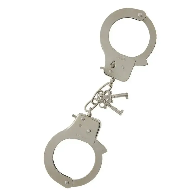 Dream Toys Stainless Steel Silver Handcuffs with 2 Keys