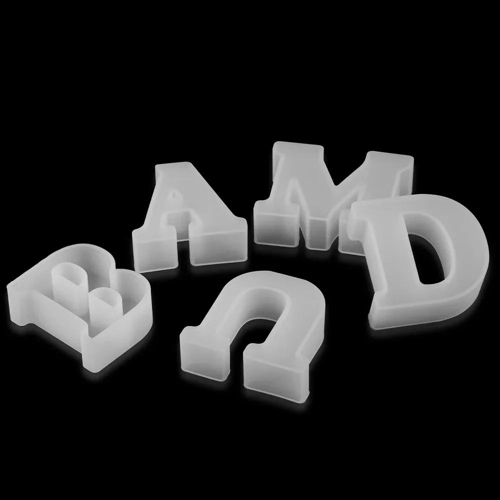 ELMAS 3D Alphabet Silicone Molds for DIY Jewelry & Crafts