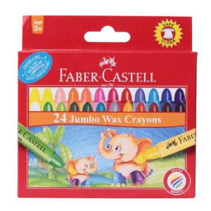 FABER-CASTELL Jumbo Wax Crayons Round 90mm 11mm