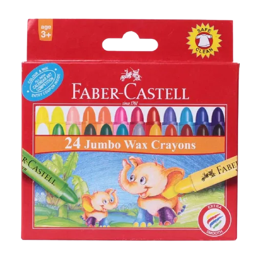 FABER-CASTELL Jumbo Wax Crayons Round 90mm 11mm