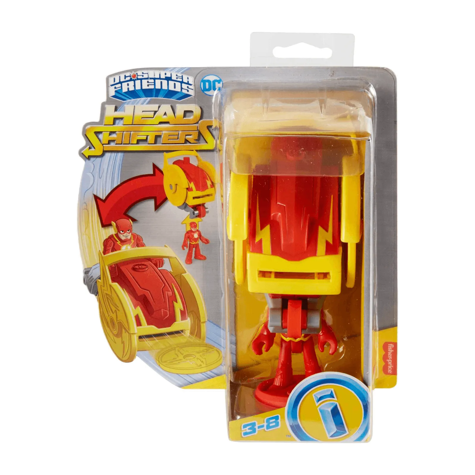 Fisher Price DC Super Friends Head Shifters Toy Figure Vehicle Set