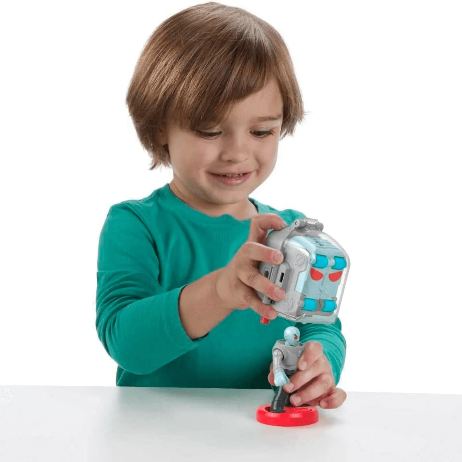 Fisher Price DC Super Friends Head Shifters Toy Figure Vehicle Set