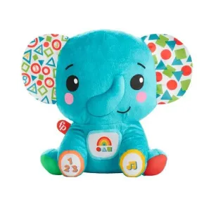 Fisher-Price Lights & Learning Elephant - Musical Plush Toy For Infant & Toddlers