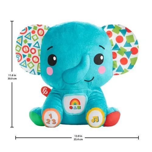 Fisher-Price Lights & Learning Elephant - Musical Plush Toy For Infant & Toddlers