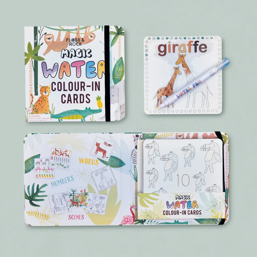 Floss & Rock Magic Colour Changing Water Cards, Jungle