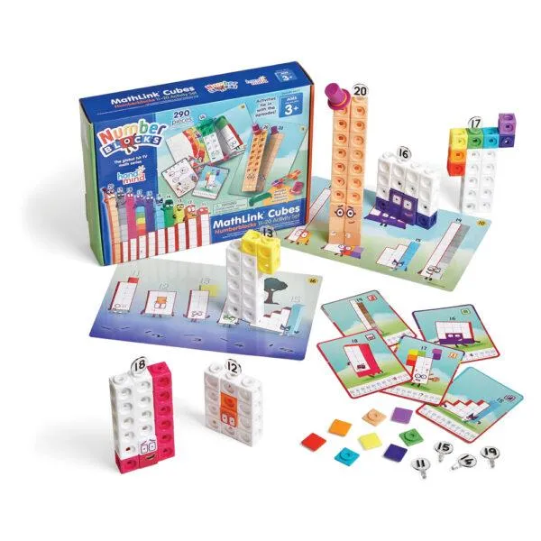 Hand2Mind Number Blocks Mathlink Cubes 11-20 Activity Set