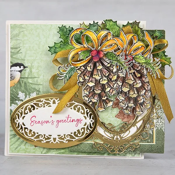 Heartfelt Creations Cling Rubber Stamp Set - Festive Pine, Snowy Pines*