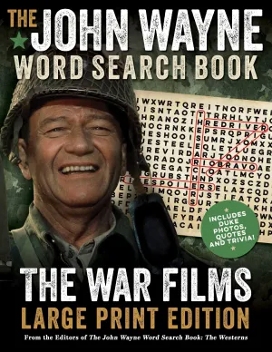 John Wayne - The War Films Word Search Book (Large Print Edition)