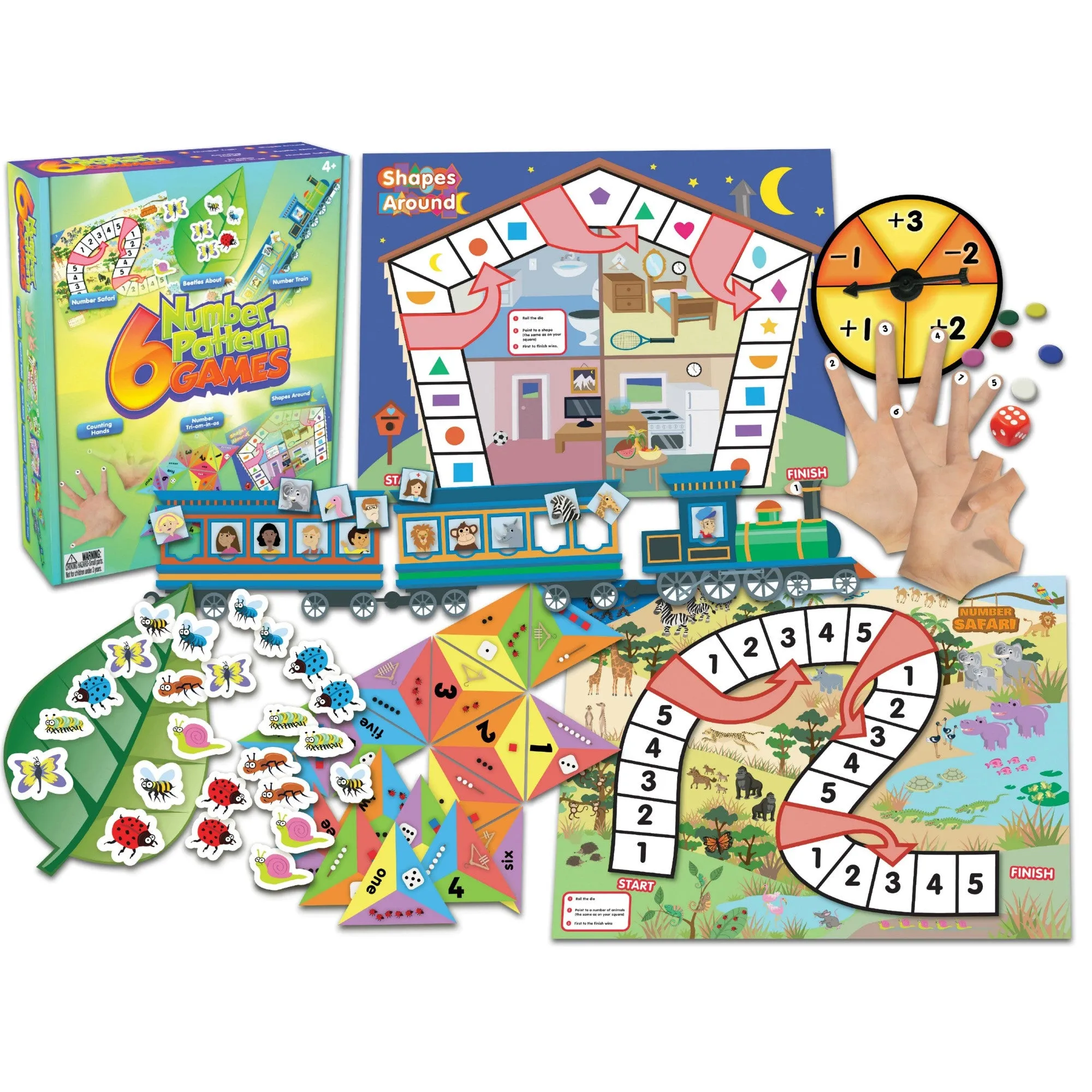 Junior Learning - Number Pattern Games, Set of 6