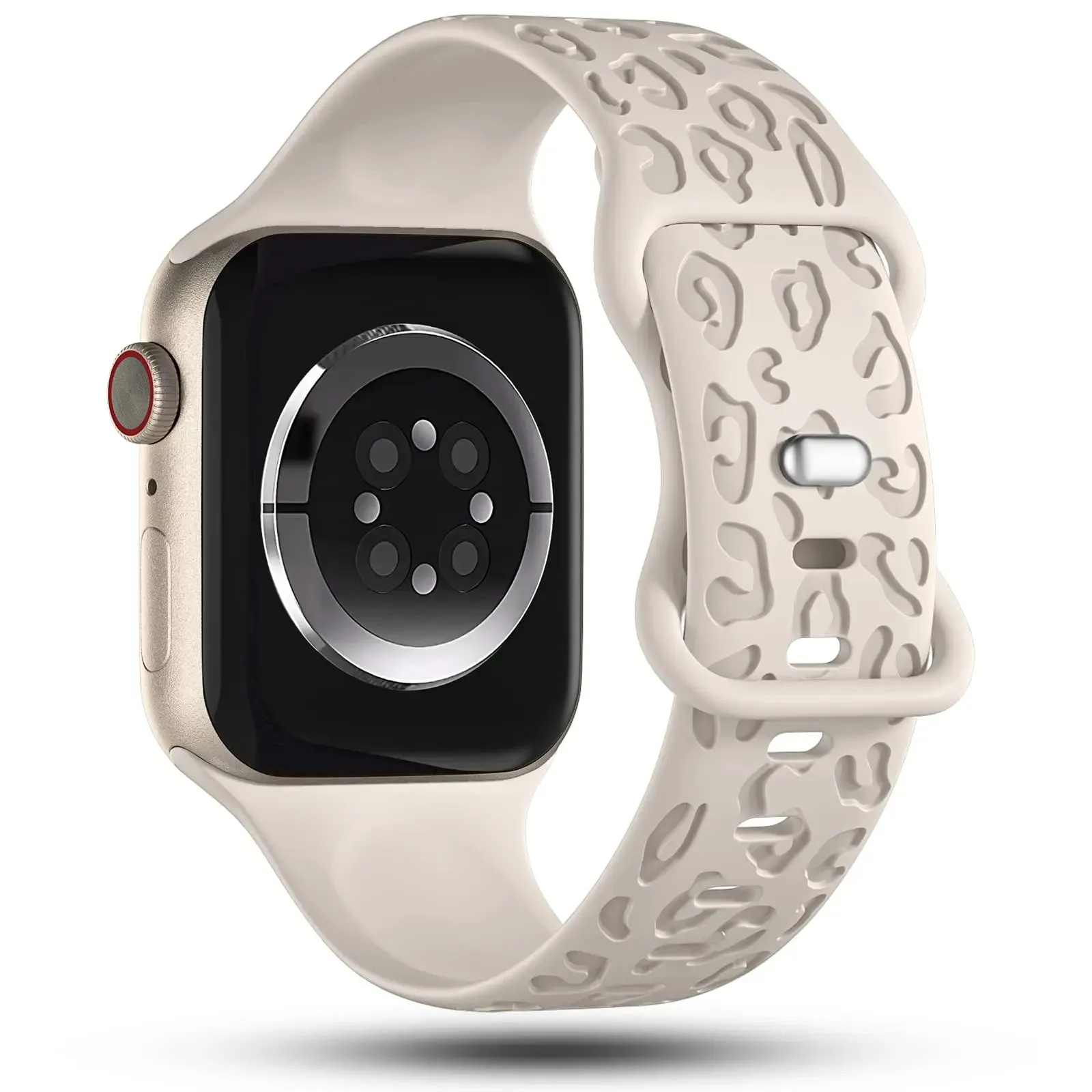 Leopard Luxe Silicone Band - The Wild Side of Apple Watch Accessories - White