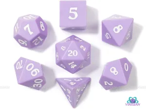 Lilac Cream | Light Purple Sharp Edge Acrylic Dice Set (7)
