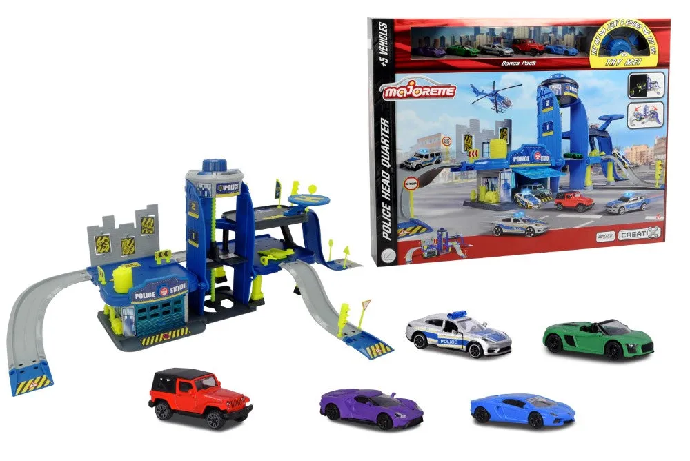 Majorette Creatix Police Playset 5 Vehicles