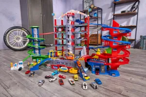Majorette Mega City Garage W/ 6 Vehicles