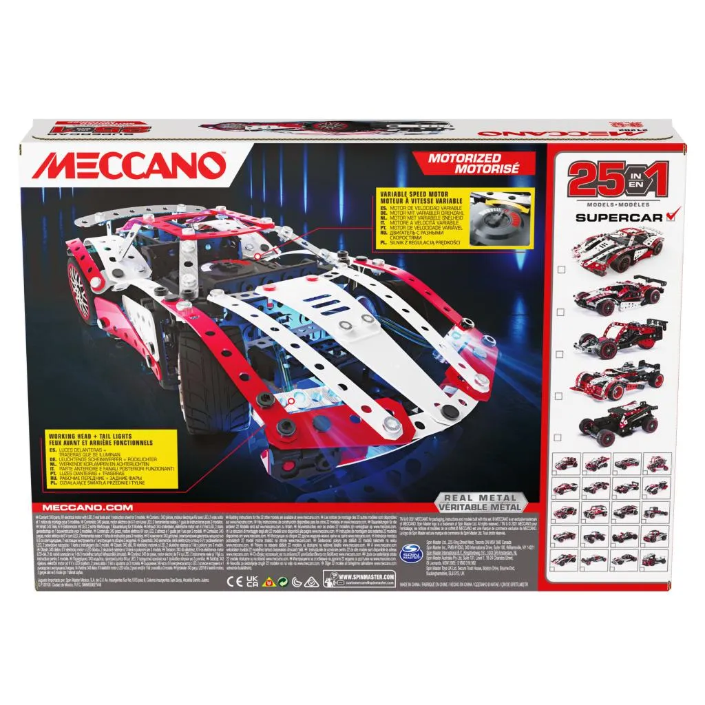 Meccano 25 In 1 Motorized Supercar