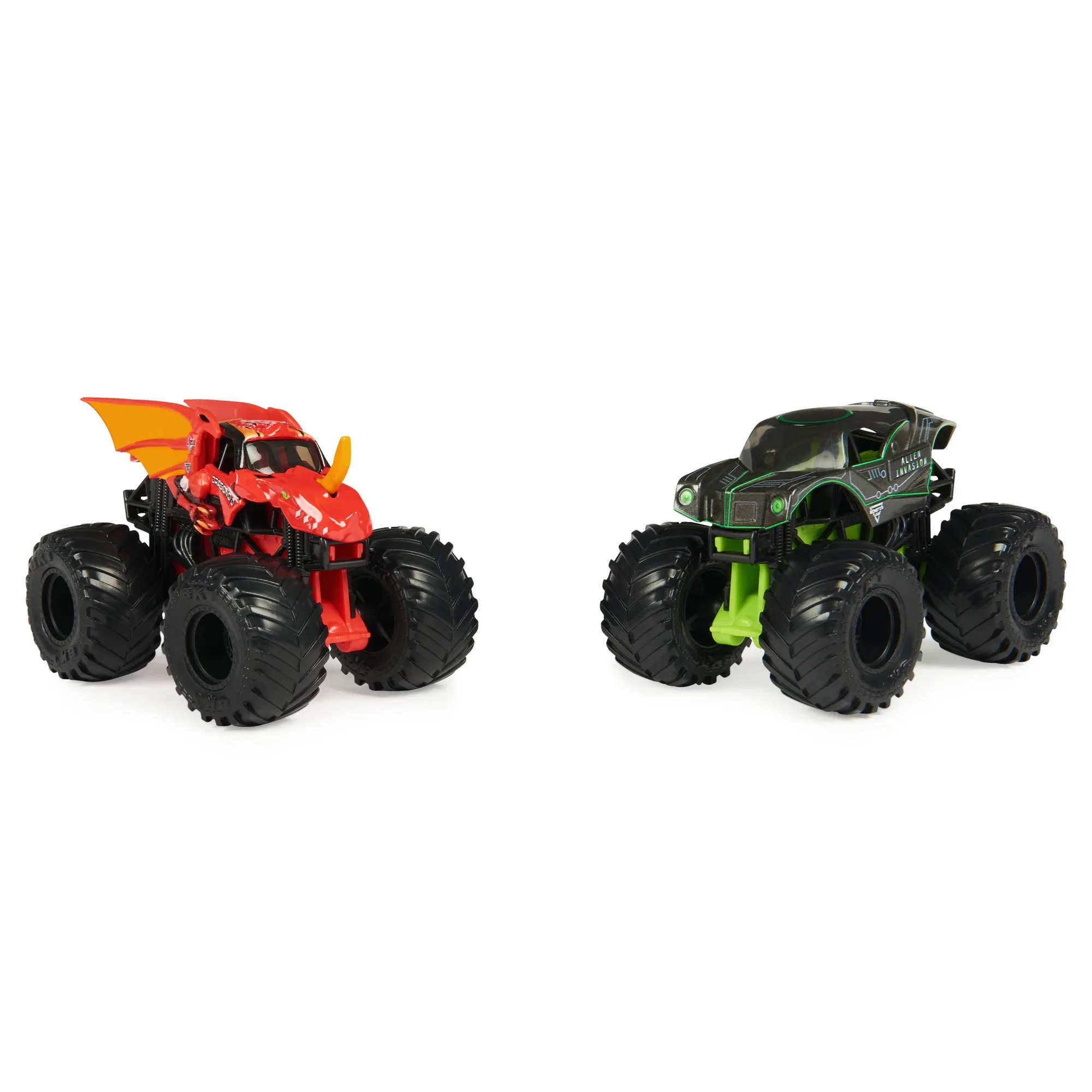Monster Jam 1:64 2 Pack Alien Invasion And Dragonoid