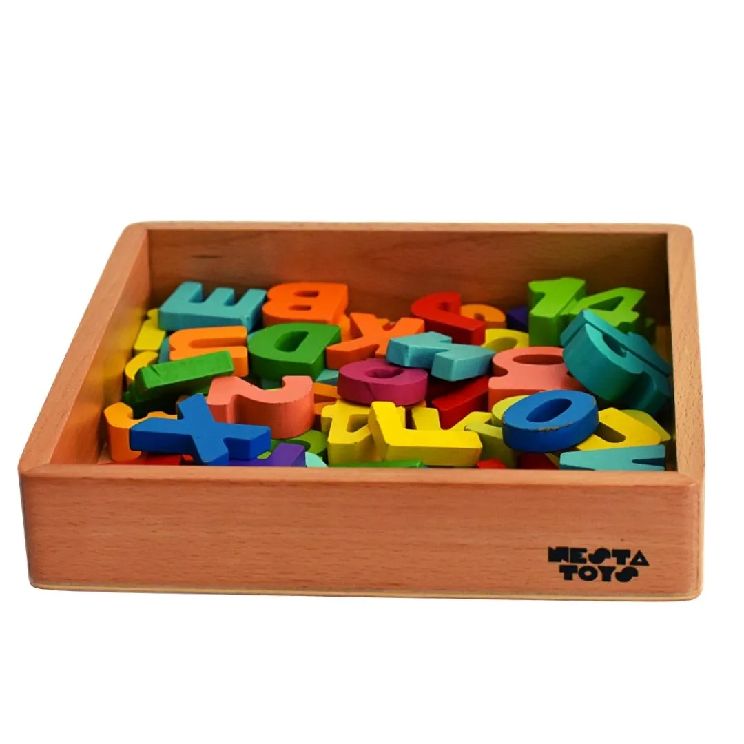 Nesta Toys Wooden Sensory Tool Toy Set of 6 with Montessori Tray - Montessori Toys for Kids Ages 2 