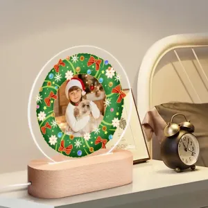Personalised Acrylic Round Lamp Night Light for Unique Home Decor