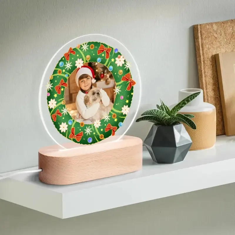 Personalised Acrylic Round Lamp Night Light for Unique Home Decor