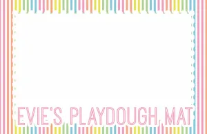 Personalized Play dough Placemat-Pink
