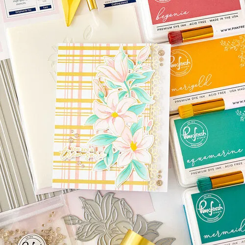 Pinkfresh Studio Press Plate Plaid